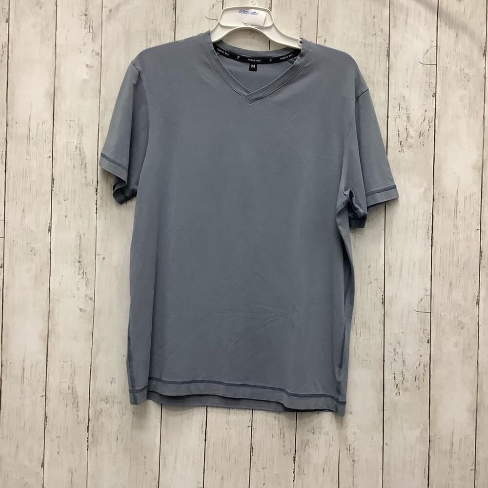 Public Rec Men's Grey V Neck T-shirt Go To Performance Tee Medium